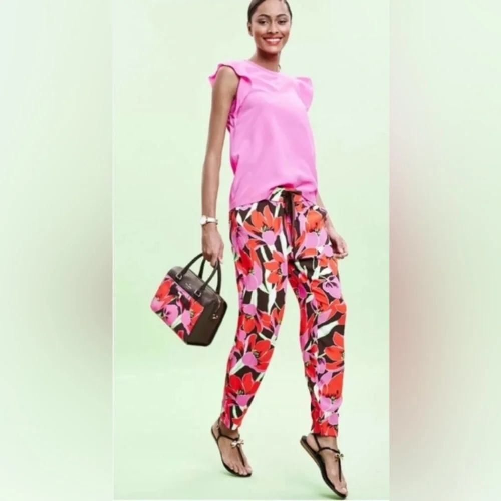 NWT Kate Spade Floral Women's Tropical Hutton Rio de Janeiro Lounge Pants Sz. 6